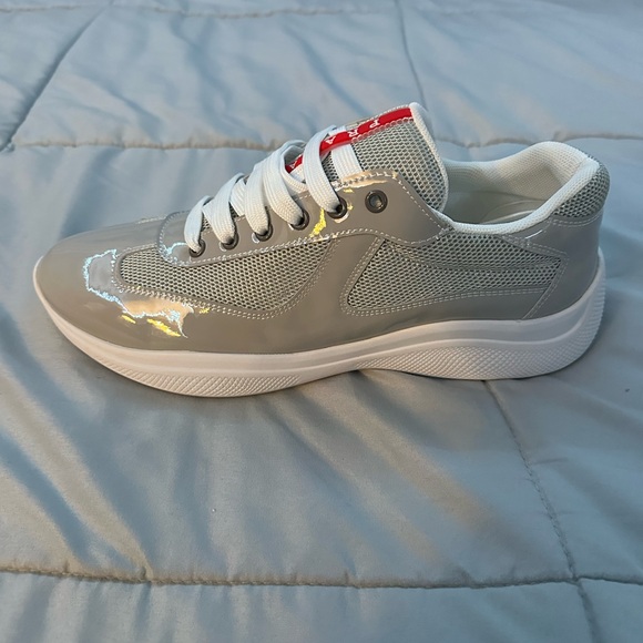 Patent leather and technical fabric Prada America's Cup sneakers - Picture 10 of 16